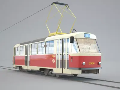 Tram Tatra T3 3D model