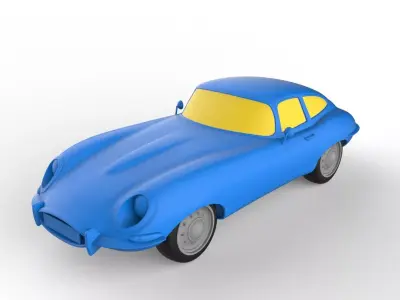 Jaguar 1961 Classic Car 3D print model