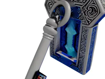 Enchanted USB Key and Keyhole 3D model