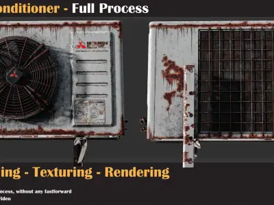 Air Conditioner - Full Tutorial   3D model