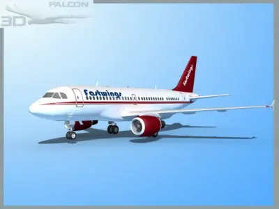 Falcon3D A319 Fastwings 3D model