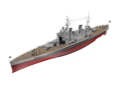 King George Battleship 3D model