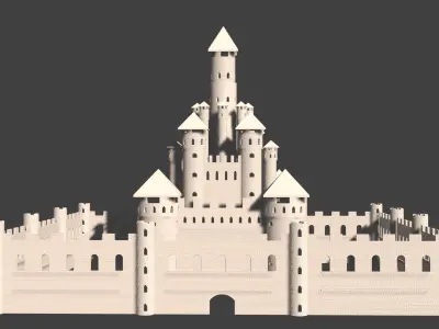Castle Medieval 3D model get