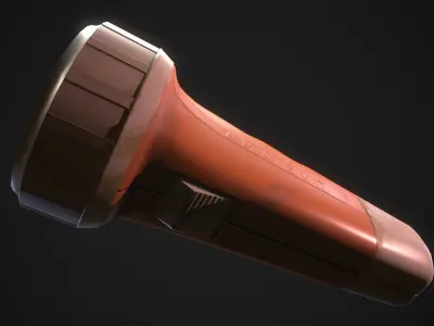Old Flashlight - PBR Game Ready Low-poly 3D model Low-poly 3D model