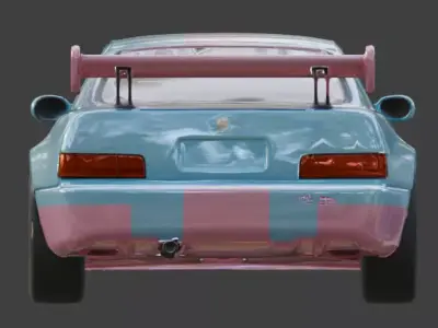 Modern Racing Go Kart 3D Model V02 Low-poly 3D model