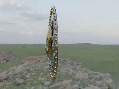 Shield sparta coin 3D model