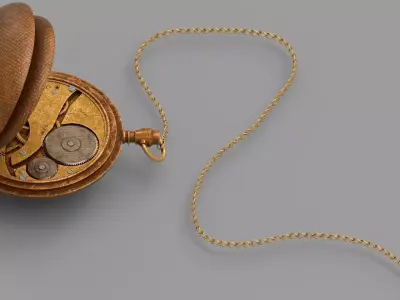 Vintage Watch 3d Model Low-poly 3D model