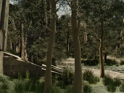 Architectural Garden Ruins 3D model