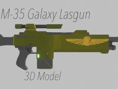 m35 galaxy Lasgun 3D model Low-poly 3D model