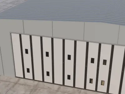 Aircraft Hangar 3D model by Mamoonchic