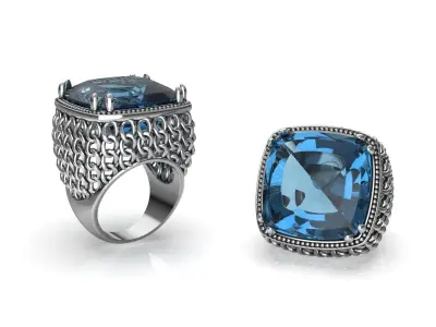 Chainmail Mesh Ring 3D print model