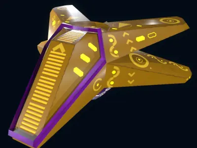 Spaceship Low-poly 3D model purchase