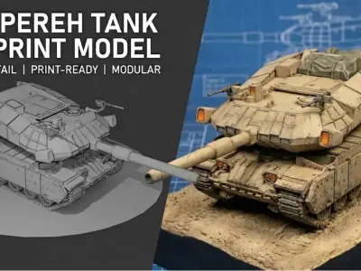 Pereh IDF Tank Closed Version 3D print model