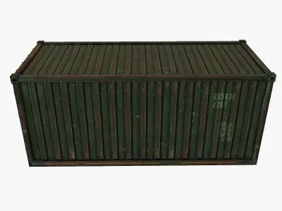 Container 2 shipping Low-poly 3D model