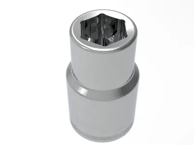 Deep Socket 6 mm 3D model