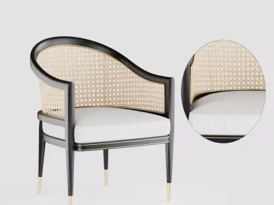 Modern Rattan Chair 3D model