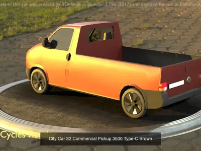 City Cars All Types A B C D E Brown 3D Model Pack purchase