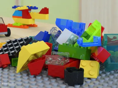 Random Lego Bricks 3D model