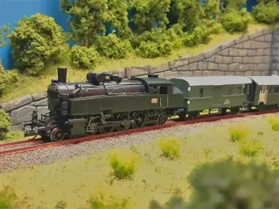 MAV 442 class steam locomotive - TT scale 3D print model
