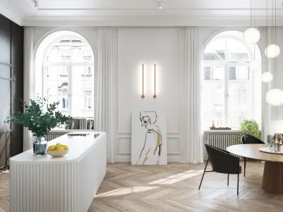  Modern Classic Interior Scene for Cinema 4D and Octane Render 