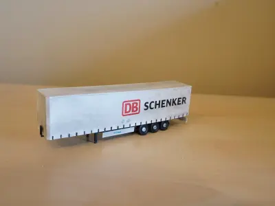 Pre supported H0 1 87 scale tarp trailer proxy 3D print model