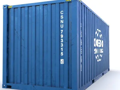 20 feet COSCO standard shipping container 3D model