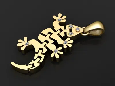 LIZARD INSECT PENDANT 3D PRINTABLE MODEL 3D print model purchase
