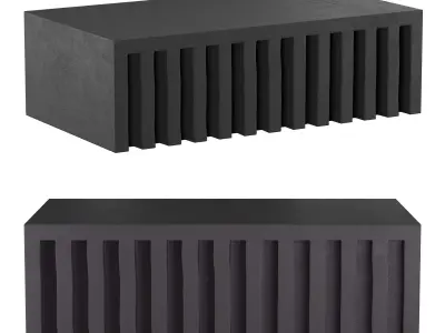 MIKOS BLACK OUTDOOR COFFEE TABLE 3D model