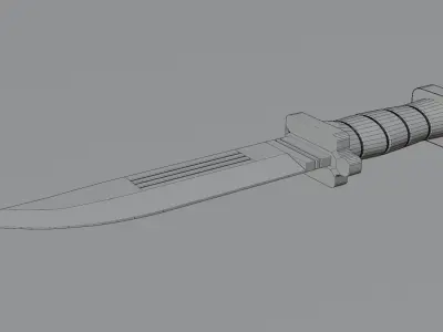 Knife SCI FI 3D model Low-poly 3D model
