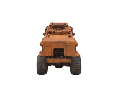 sci fi rusty truck 6x6 3D model
