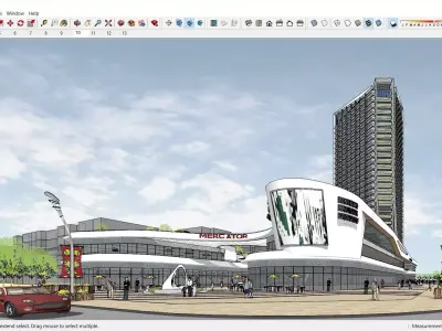 Sketchup Commercial Complex Q1 3D model
