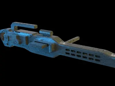 sci-fi blaster gun Free low-poly 3D model