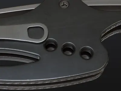 Switchblade Knife Low-poly Game-Ready PBR 3D Model Low-poly 3D model