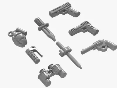 Lego Weapon Collections 3D model shop