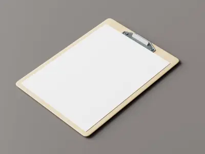 clipboard Low-poly 3D model