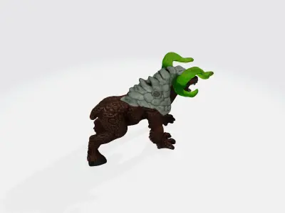 Rock monster 3d model Low-poly 3D model