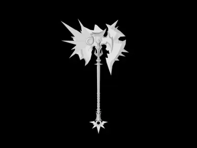 Glorious Axe Low-poly 3D model