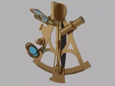Sextant Low-poly 3D model