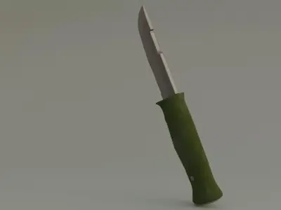 Hunting Knife Low-poly 3D model 12