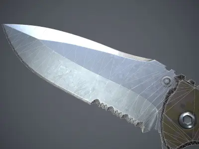 Knife High Tech 3 Low-poly 3D model