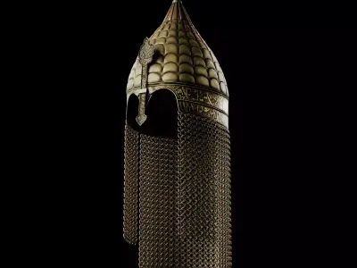 Sultan helmet Low-poly 3D model