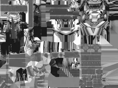 MECHA SAMURAI Low-poly 3D model