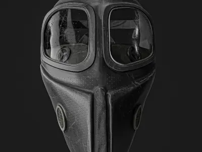 XM28 Gas Mask Low-poly 3D model