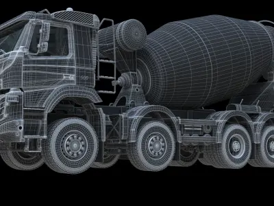 Volvo FMX truck Concrete Mixer 3D model