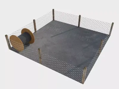 coil warehouse Low-poly 3D model