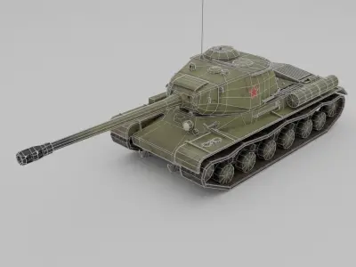 IS-2 Heavy Tank Low-poly 3D model