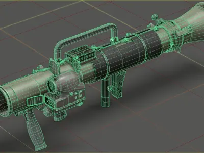 Carl Gustavf- M4 - Recoilless Rifle Low-poly 3D model