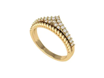 Crown Ring 3D print model