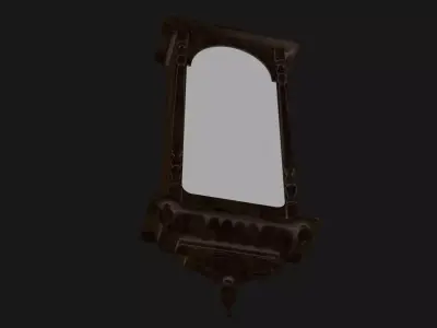 Vintage Pendulum Clock Low-poly 3D model