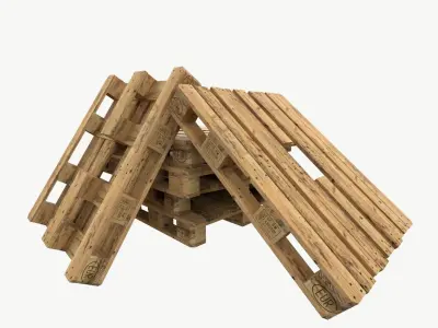 pallet type industrial cp8 3 sets of texture Low-poly 3D model